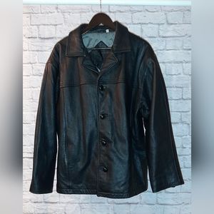 Leather coat by Roundtree & Yorke